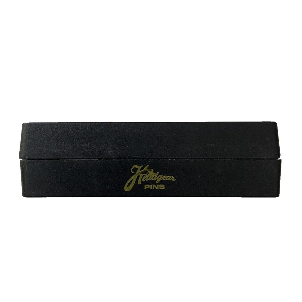 Headgear Pin Lines Enamel in Collector's Box Abstract Novelty Retro‎